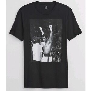 GAP Muhammad Ali Graphic T Shirt Men's‎ Large Black Boxing Legend Tee